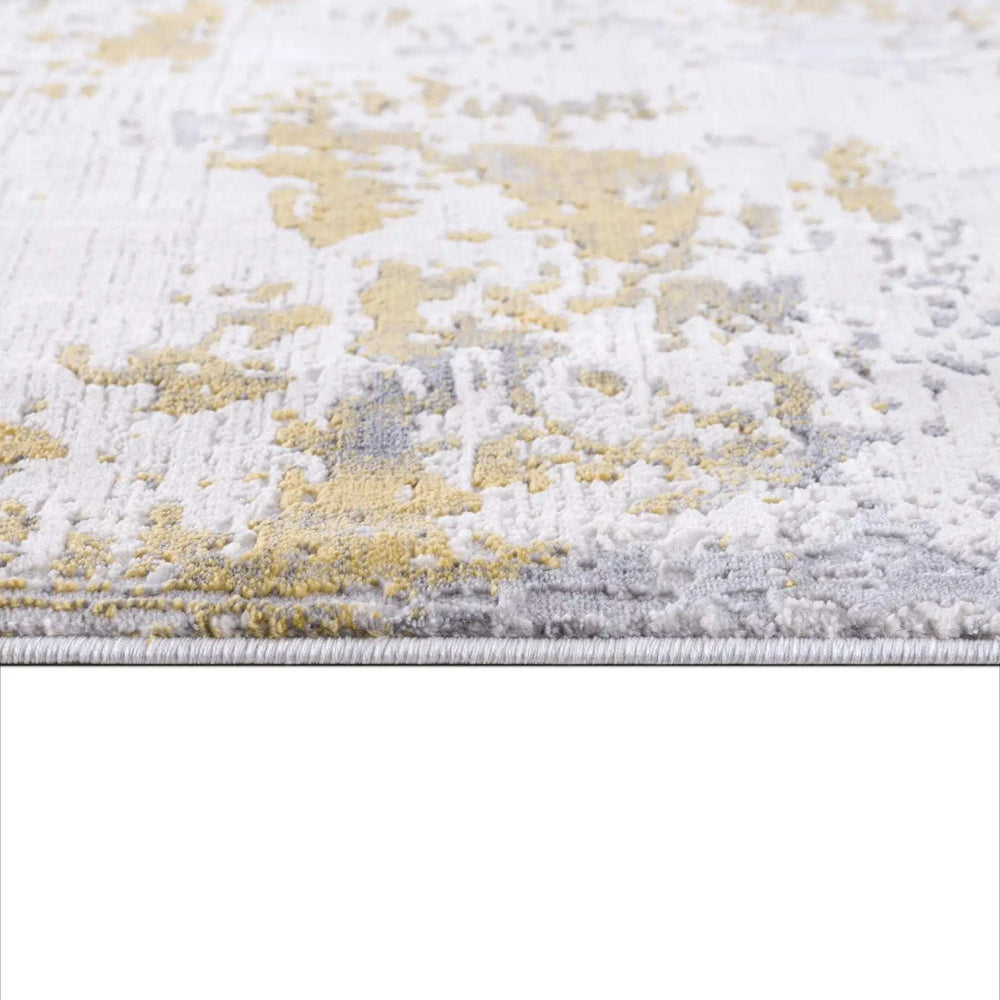 3' X 5' Gold Abstract Dhurrie Area Rug - Homeroots - Flyclothing LLC
