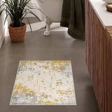 3' X 5' Gold Abstract Dhurrie Area Rug - Homeroots - Flyclothing LLC