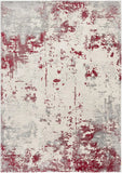 6' X 9' Ivory Red and Gray Abstract Area Rug - Homeroots - Flyclothing LLC