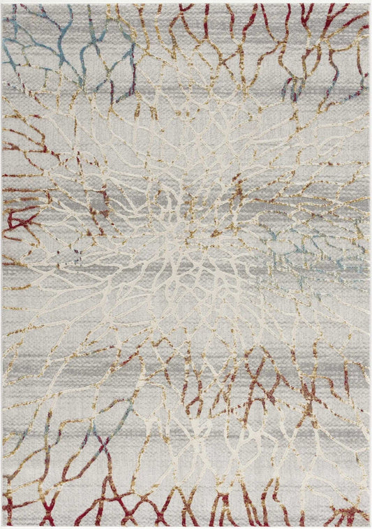 3' X 5' Gold And Ivory Abstract Branches Area Rug - Homeroots - Flyclothing LLC