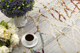 3' X 5' Gold And Ivory Abstract Branches Area Rug - Homeroots - Flyclothing LLC