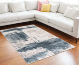 6' X 9' Blue And Ivory Abstract Dhurrie Area Rug - Homeroots - Flyclothing LLC