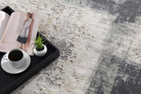 5' X 7' Gray And Ivory Abstract Dhurrie Area Rug - Homeroots - Flyclothing LLC