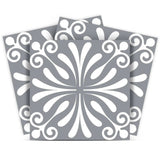 4" X 4" Gray And White Spire Peel And Stick Removable Tiles - Homeroots