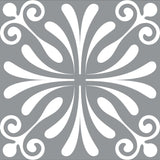 7" X 7" Gray And White Spire Peel And Stick Removable Tiles - Homeroots