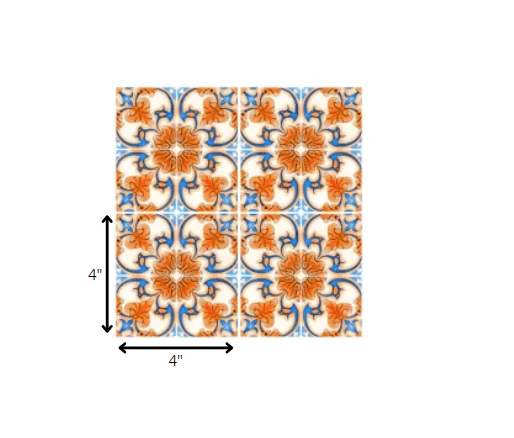 4" X 4" Queen Mosaic Removable Peel And Stick Tiles - Homeroots