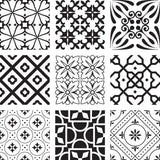 7" X 7" Black And White Mash Peel And Stick Removable Tiles - Homeroots