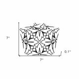 7" X 7" Black And White Silo Peel And Stick Removable Tiles - Homeroots