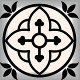 4" X 4" Black And White Rory Peel And Stick Removable Tiles - Homeroots