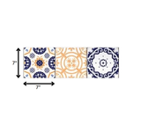 7" X 7" Yellow White And Blues Peel And Stick Removable Tiles - Homeroots