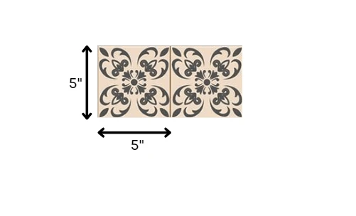 5" X 5" Charcoal Orchid Peel And Stick Removable Tiles - Homeroots