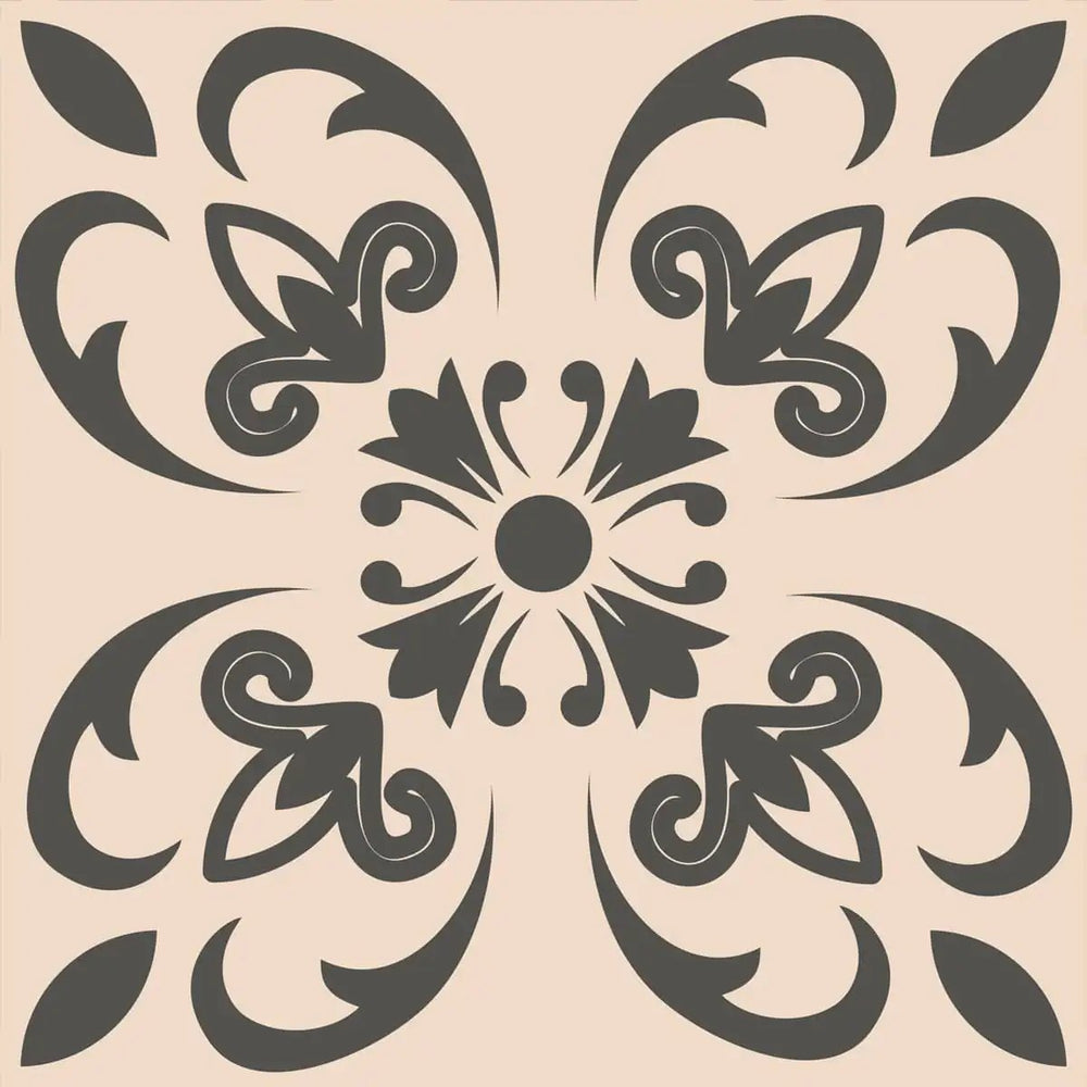 5" X 5" Charcoal Orchid Peel And Stick Removable Tiles - Homeroots