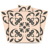 5" X 5" Charcoal Orchid Peel And Stick Removable Tiles - Homeroots