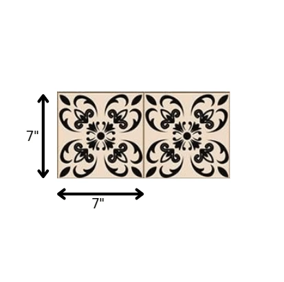 7" X 7" Mini Orchid Peel And Stick Removable Tiles - Homeroots