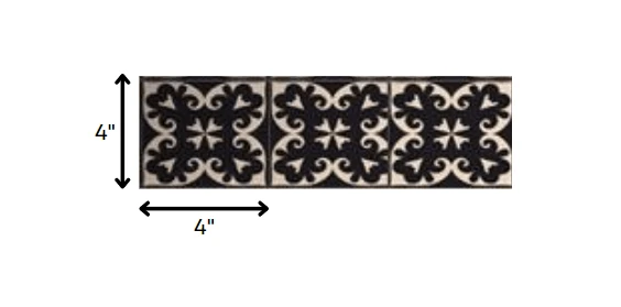 4" X 4" Black Sheep Peel And Stick Removable Tiles - Homeroots