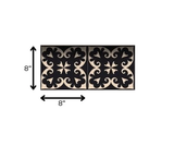 8" X 8" Black Sheep Peel And Stick Removable Tiles - Homeroots