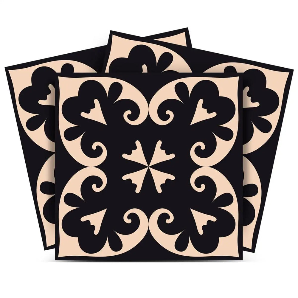 8" X 8" Black Sheep Peel And Stick Removable Tiles - Homeroots