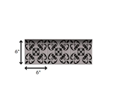 6" X 6" Black And White Orchid Peel And Stick Removable Tiles - Homeroots