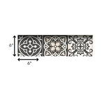 6" X 6" Charcoal And White Mosaic Peel And Stick Removable Tiles - Homeroots - Flyclothing LLC