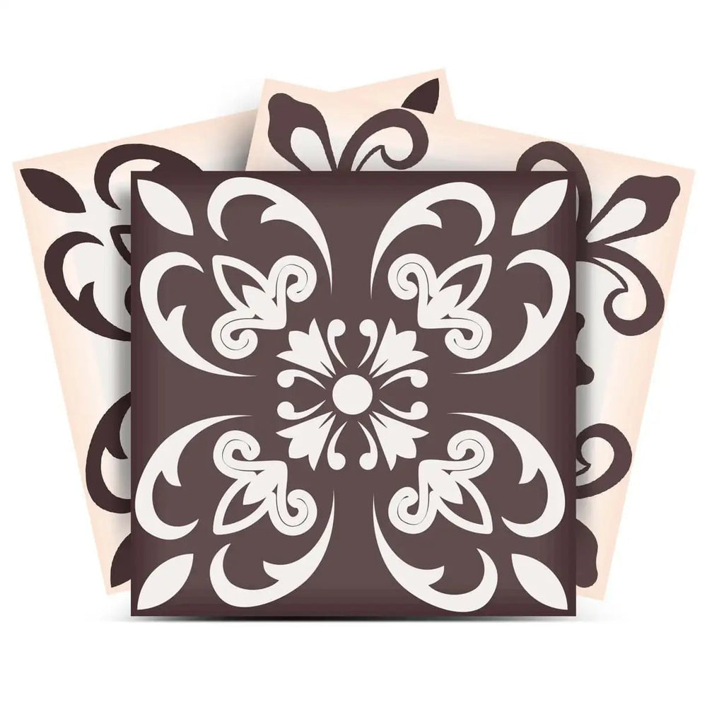 4" X 4" Light Brown And White Mosaic Peel And Stick Removable Tiles - Homeroots - Flyclothing LLC