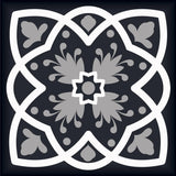 6" X 6" Black White And Tan Peel And Stick Removable Tiles - Homeroots