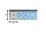 8" X 8" Ocean Blue Mosaic Peel And Stick Removable Tiles - Homeroots - Flyclothing LLC