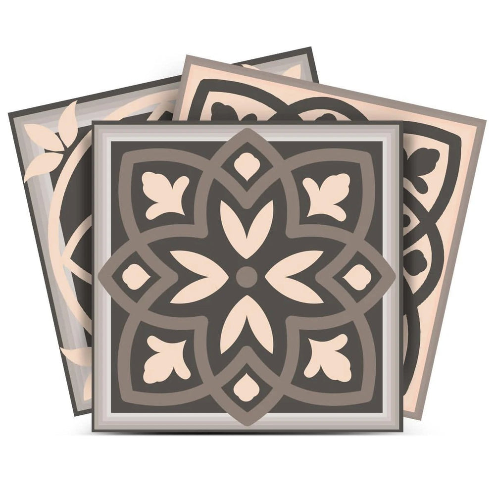 8" X 8" Espresso Brown Mosaic Peel And Stick Removable Tiles - Homeroots - Flyclothing LLC