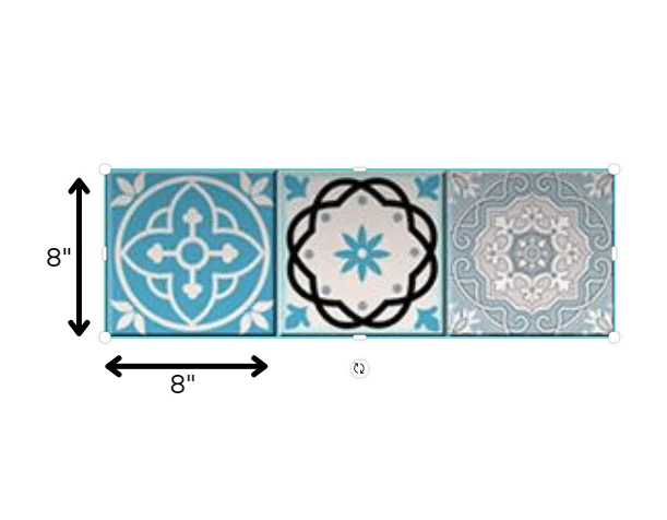 8" X 8" Sky Blue Mosaic Peel And Stick Removable Tiles - Homeroots - Flyclothing LLC