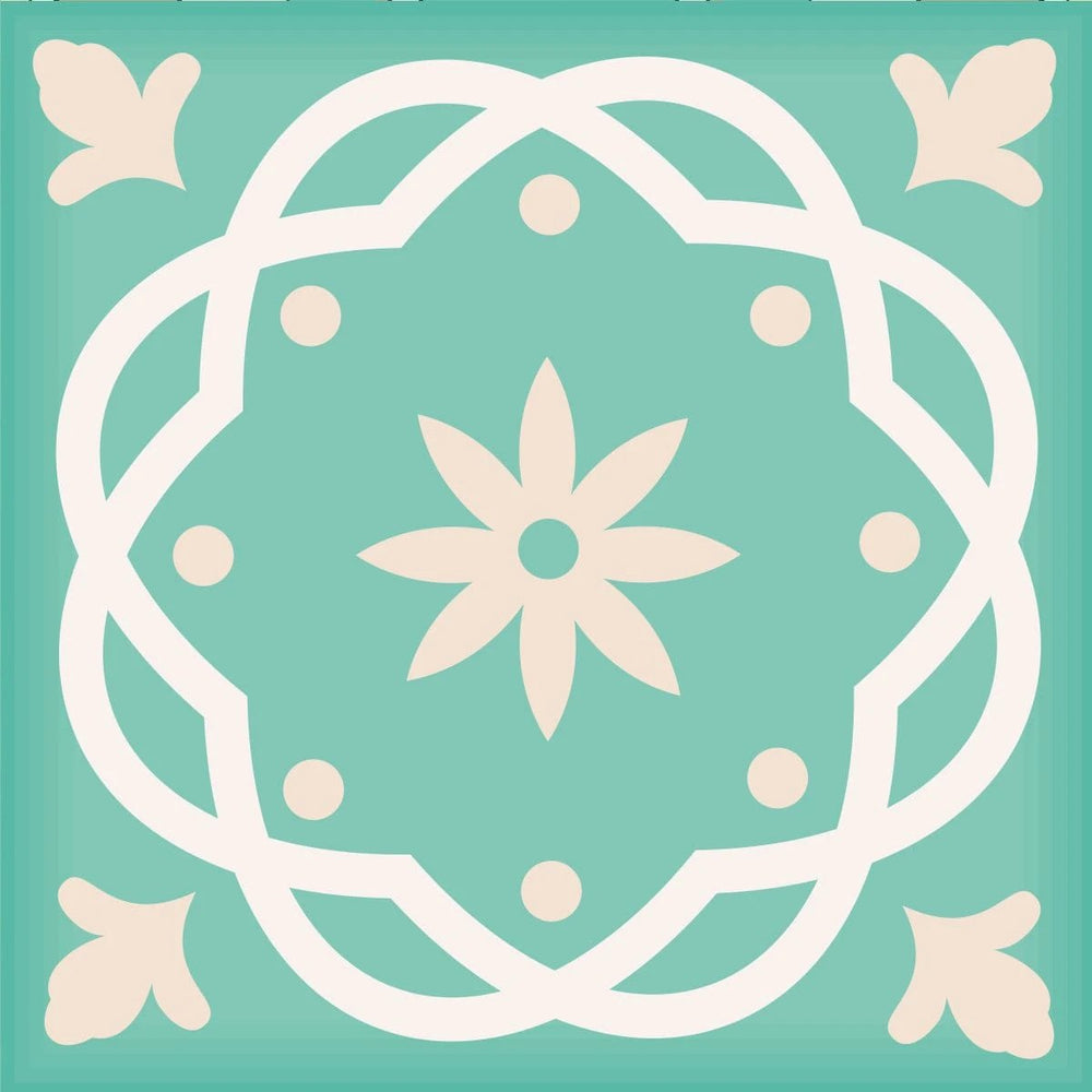 4" X 4" Aquamarine Mosaic Peel And Stick Removable Tiles - Homeroots - Flyclothing LLC