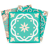 8" X 8" Aquamarine Mosaic Peel And Stick Removable Tiles - Homeroots - Flyclothing LLC