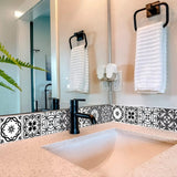 8" X 8" Shades Of Black Mosaic Peel And Stick Removable Tiles - Homeroots - Flyclothing LLC