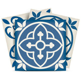 8" X 8" Blue Gray Yellow Pop Peel And Stick Removable Tiles - Homeroots