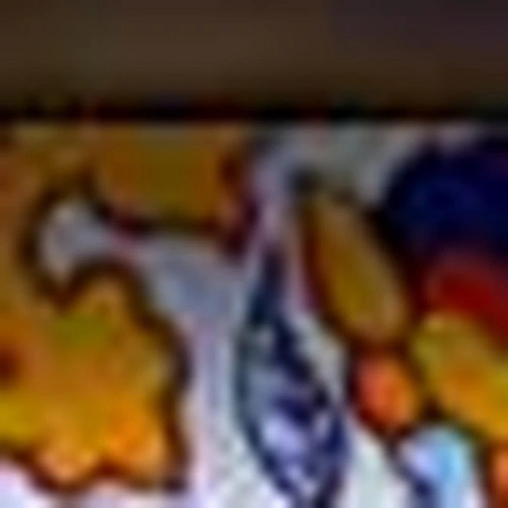 5" X 5" Orange Red And Blue Peel And Stick Removable Tiles - Homeroots