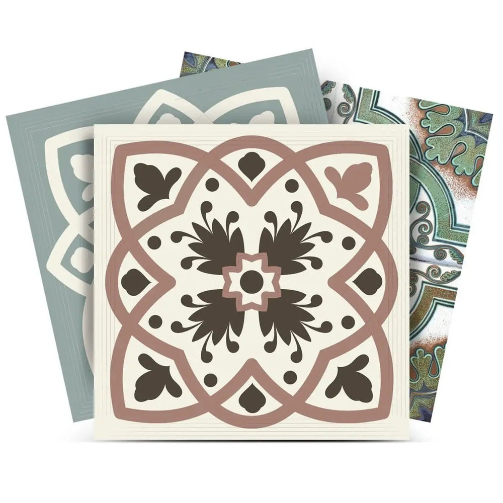 6" X 6" Vintage Sage Mosaic Peel And Stick Removable Tiles - Homeroots - Flyclothing LLC