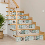 6" X 6" Vintage Sage Mosaic Peel And Stick Removable Tiles - Homeroots - Flyclothing LLC
