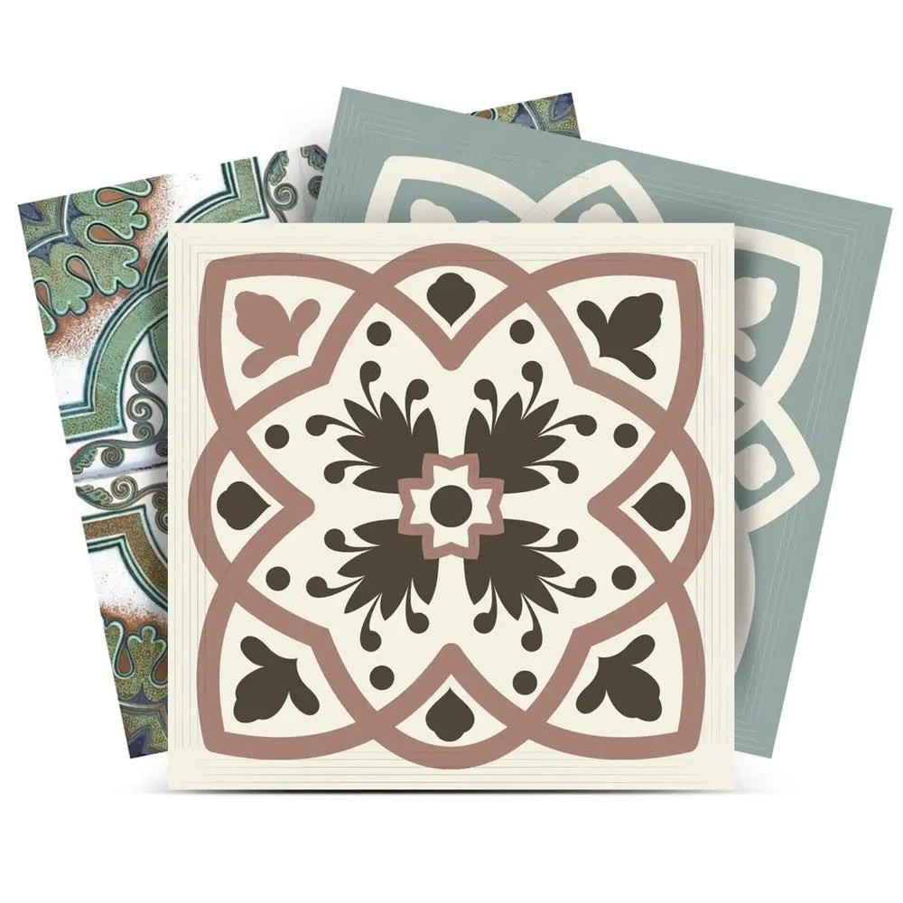 6" X 6" Vintage Sage Mosaic Peel And Stick Removable Tiles - Homeroots - Flyclothing LLC