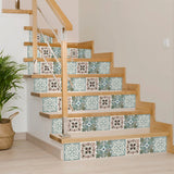 7" X 7" Vintage Sage Mosaic Peel And Stick Removable Tiles - Homeroots - Flyclothing LLC