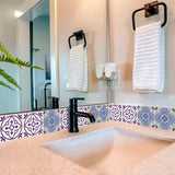 7" X 7" Vintage Purple And Taupe Mosaic Peel And Stick Removable Tiles - Homeroots - Flyclothing LLC