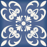 6" X 6" Wedgwood Blue And White Peel And Stick Removable Tiles - Homeroots - Flyclothing LLC