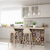 7" X 7" Shades Of Brown Mosaic Peel And Stick Removable Tiles - Homeroots - Flyclothing LLC