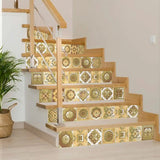 4" X 4" Vintage Beige And White Peel And Stick Removable Tiles - Homeroots - Flyclothing LLC