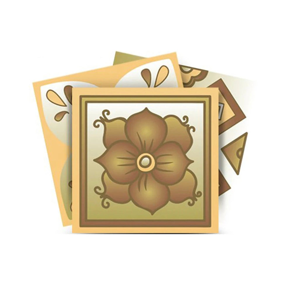 6" X 6" Vintage Beige And White Peel And Stick Removable Tiles - Homeroots - Flyclothing LLC