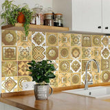 6" X 6" Vintage Beige And White Peel And Stick Removable Tiles - Homeroots - Flyclothing LLC