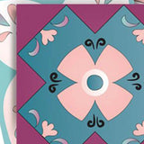 8" X 8" Vintage Turq Blush And Mauve Peel And Stick Removable Tiles - Homeroots