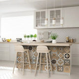 6" X 6" Shades Of Taupe Mosaic Peel And Stick Removable Tiles - Homeroots - Flyclothing LLC