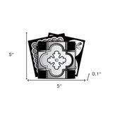 5" X 5" Black White And Gray Mosaic Peel And Stick Removable Tiles - Homeroots - Flyclothing LLC