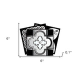 6" X 6" Black White And Gray Mosaic Peel And Stick Removable Tiles - Homeroots - Flyclothing LLC