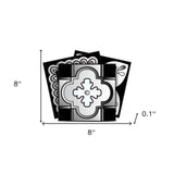 8" X 8" Black White And Gray Mosaic Peel And Stick Removable Tiles - Homeroots - Flyclothing LLC