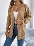 Openwork Open Front Long Sleeve Cardigan - Trendsi - Flyclothing LLC