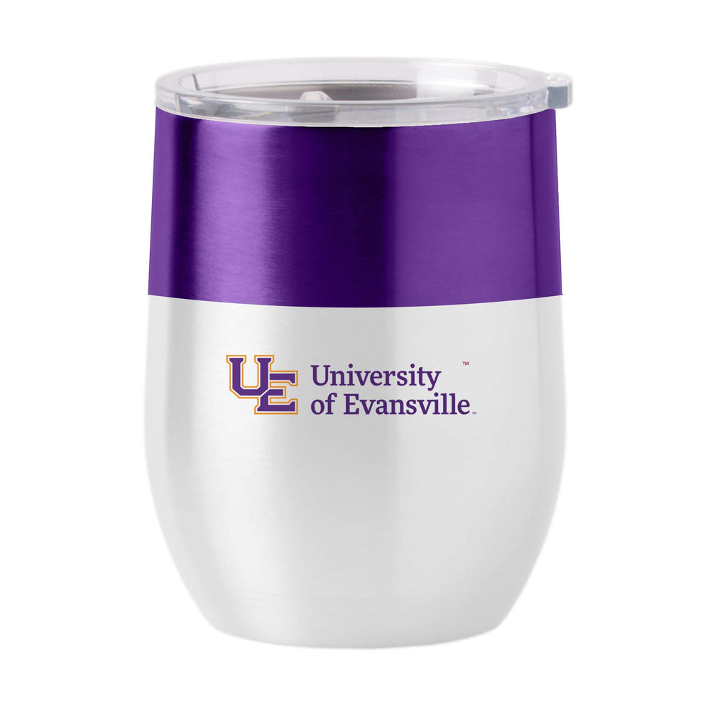 Evansville 16oz Colorblock Stainless Curved Beverage - Logo Brands - Flyclothing LLC